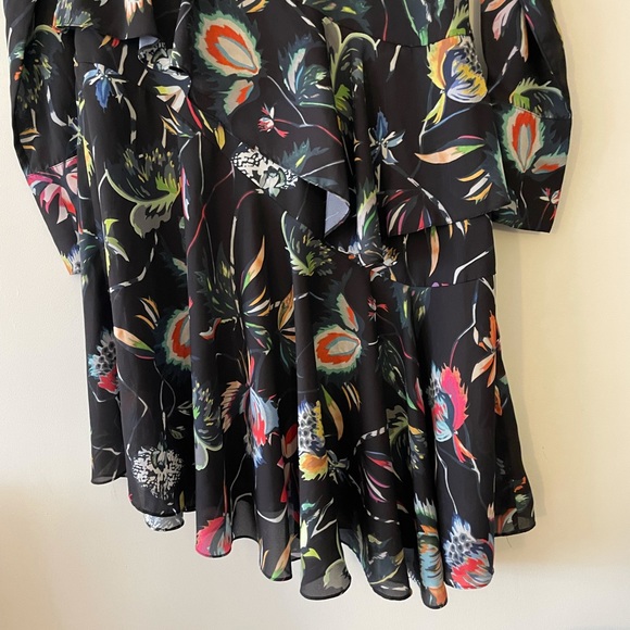 Jason Wu Black Jungle Flower Dress, Size 0 - Picture 7 of 11